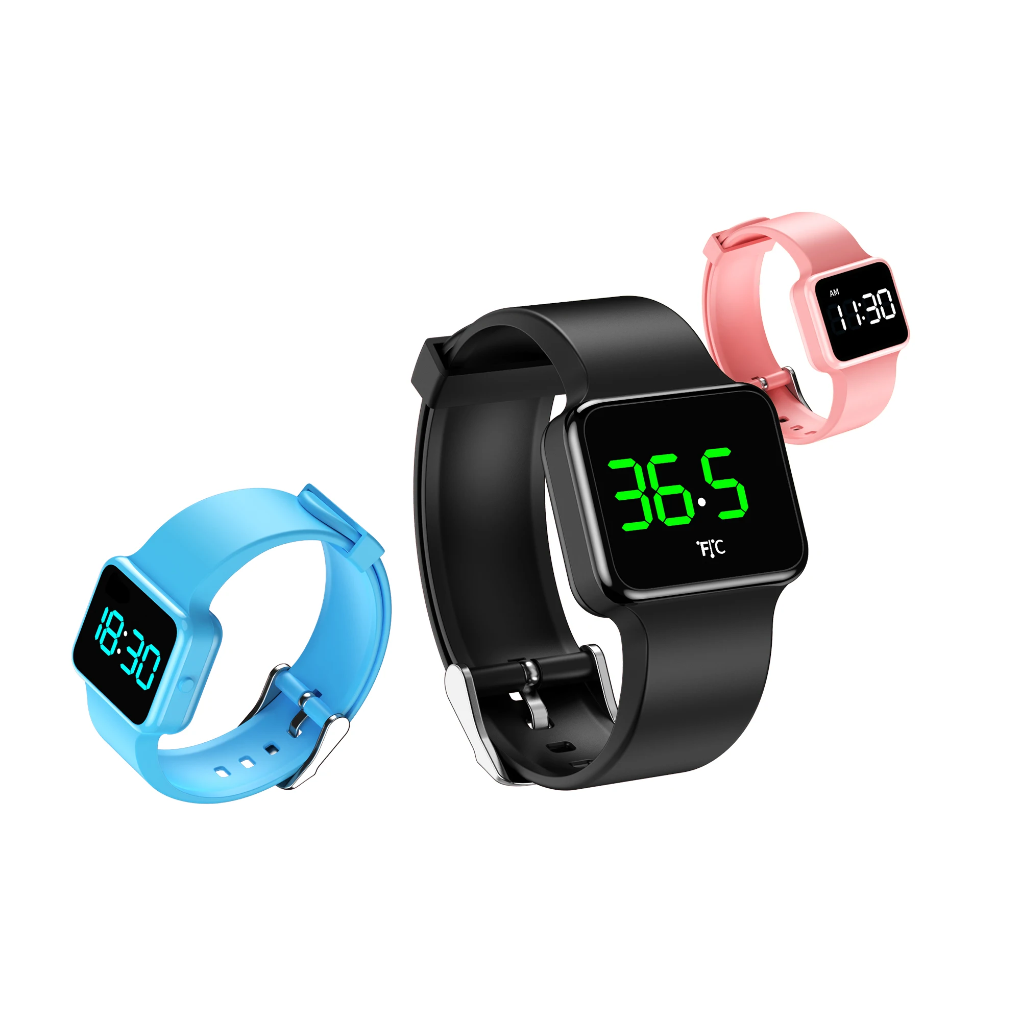 USB Charging Fitness Tracker Body Temperature Sensor Smart Watch Temperature Monitoring Wrist Band