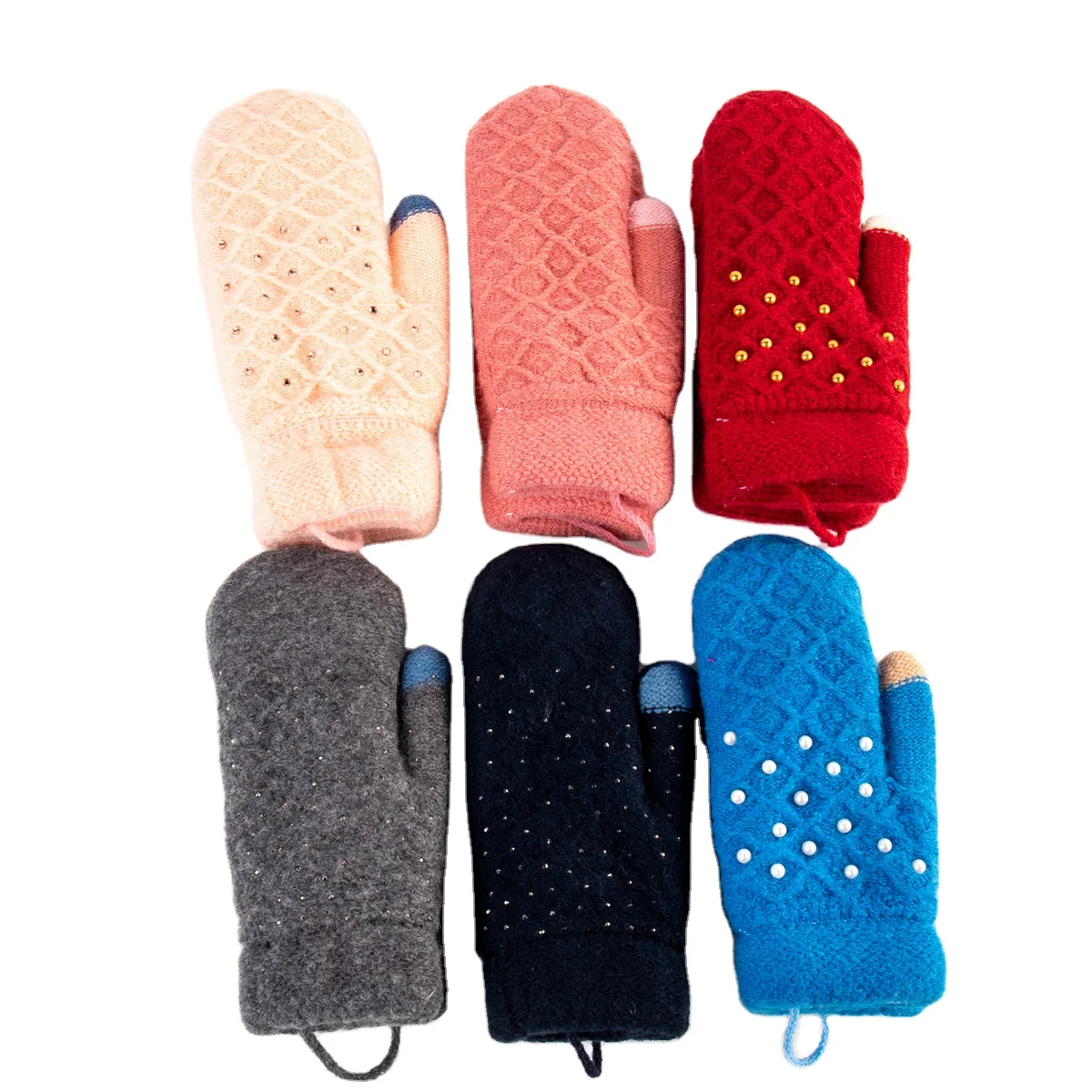 
Guaranteed quality proper price adult jacquard knitting custom jacquard gloves 