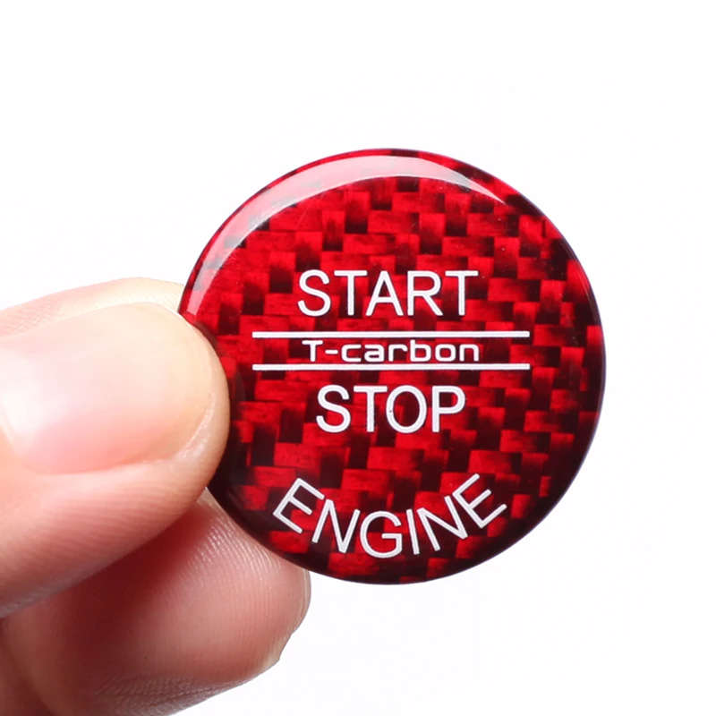 Wholesale Different Auto Accessories Carbon Fiber Start Stop Button Cover for BMW for Land Rover for Audi for Mercedes Benz