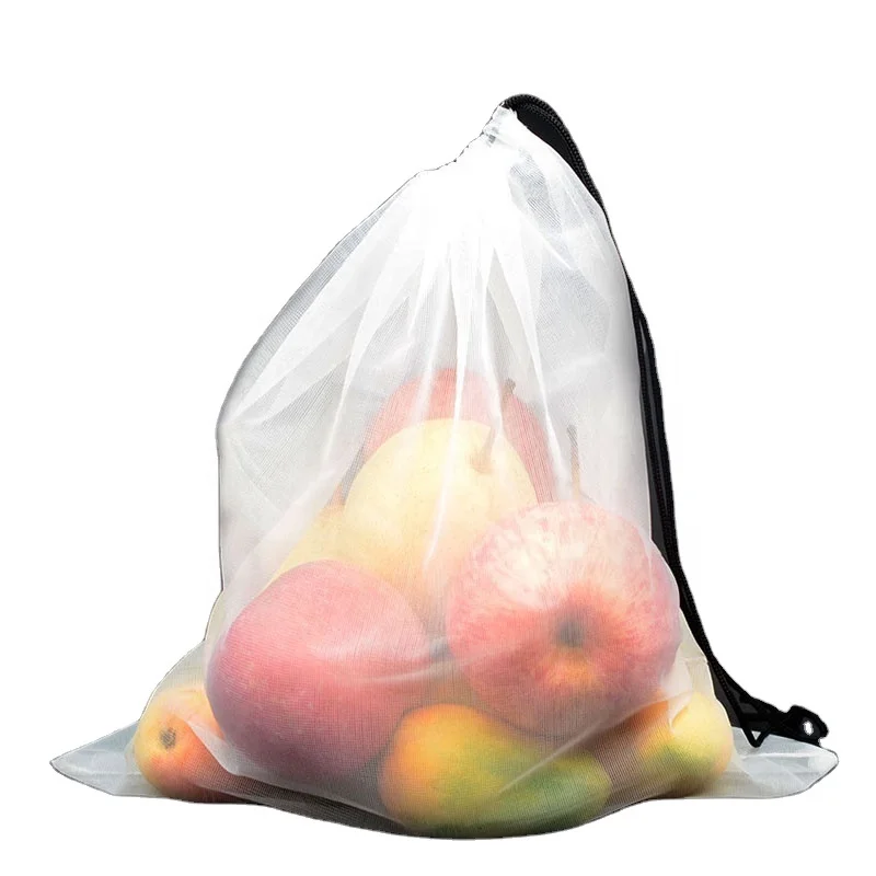 
Food Contact & REACH Compliance PET Bags PET Fruit & Vegetable Bags Reusable Washable PET Mesh Bags Fruit Bag 