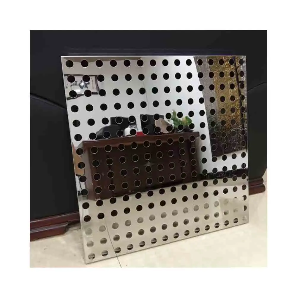 600x600 Stainless Steel Ceiling Panel mirror 304 Perforated Clip In Ceiling