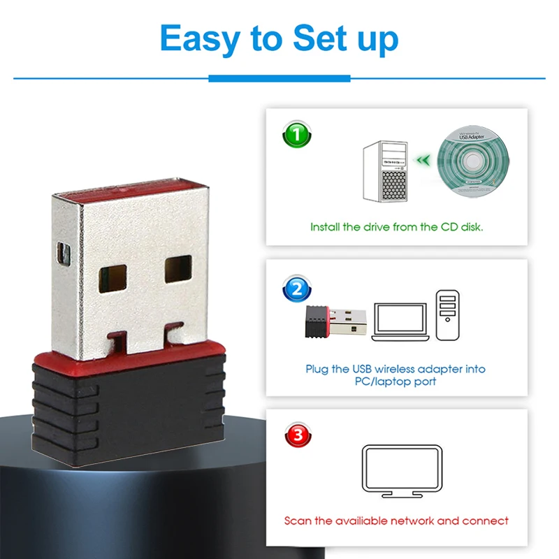 cheap price Network Card mini wireless wifi dongle 150mbps mt7601 chipset 802.11n for laptop desktop win 7/8/10
