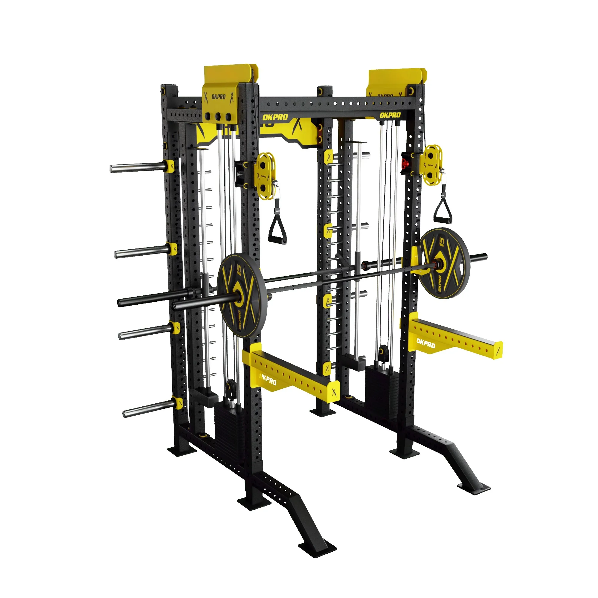 Wholesale Strength Training Commercial Squat Rack Gym Fitness Smith Machine Multi Functional Power Rack