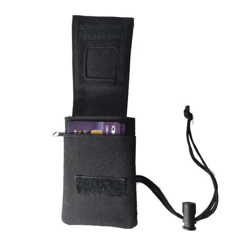 Nice looking necklace cardholder canvas soft card case organizer promotional gift