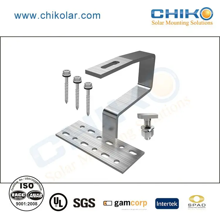 Solar Panel Mounting Rails Structure Hook Free Sample S Tile Roof Bracket Overseas warehouse Racking System Customized solutions