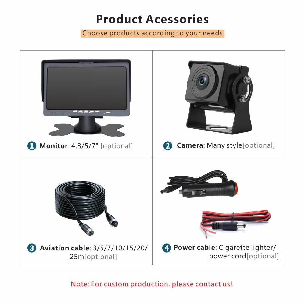 Вилочный погрузчик для грузовика автобуса автомобильная реверсивная помощь 12 В 24 HD Автомобильная камера заднего вида с камерой система монитором