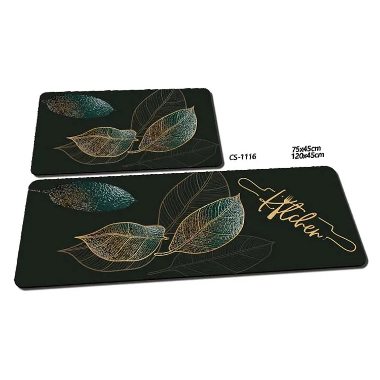 Premium Anti-fatigue Kitchen Mat Pattern Washable Rubber Cushioned Antimicrobial Classic Style Reversible with Fun Geometric