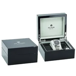 OEM factory Customized  Luxury wooden Watch Box Wholesale Price Of Fashion 1 slot black color Wooden Box for watch