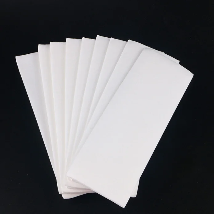 Customized Logo Disposable Non woven Depilatory Wax Strips Body Hair Removal Waxing Strips