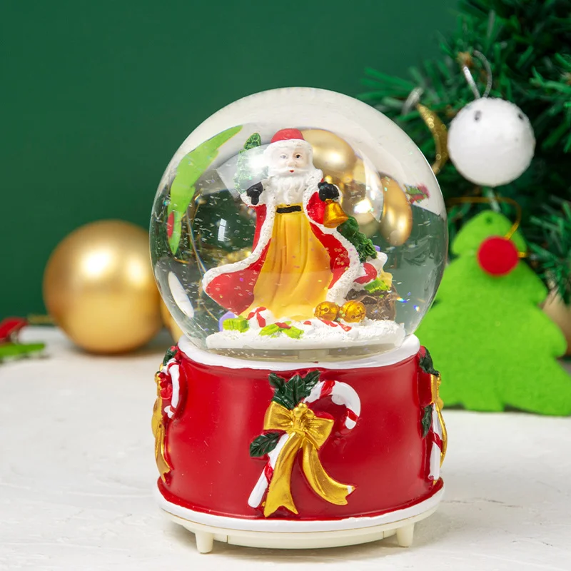 Christmas Lighted Snow Globe Luxury Ornament Snow Ball Snow Globes
