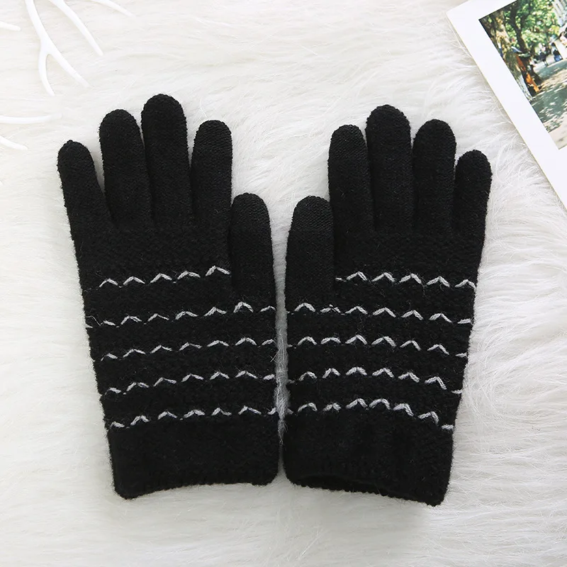 2019 Winter Magic Gloves Touch Screen Women Warm Stretch Knitted Mittens Gloves