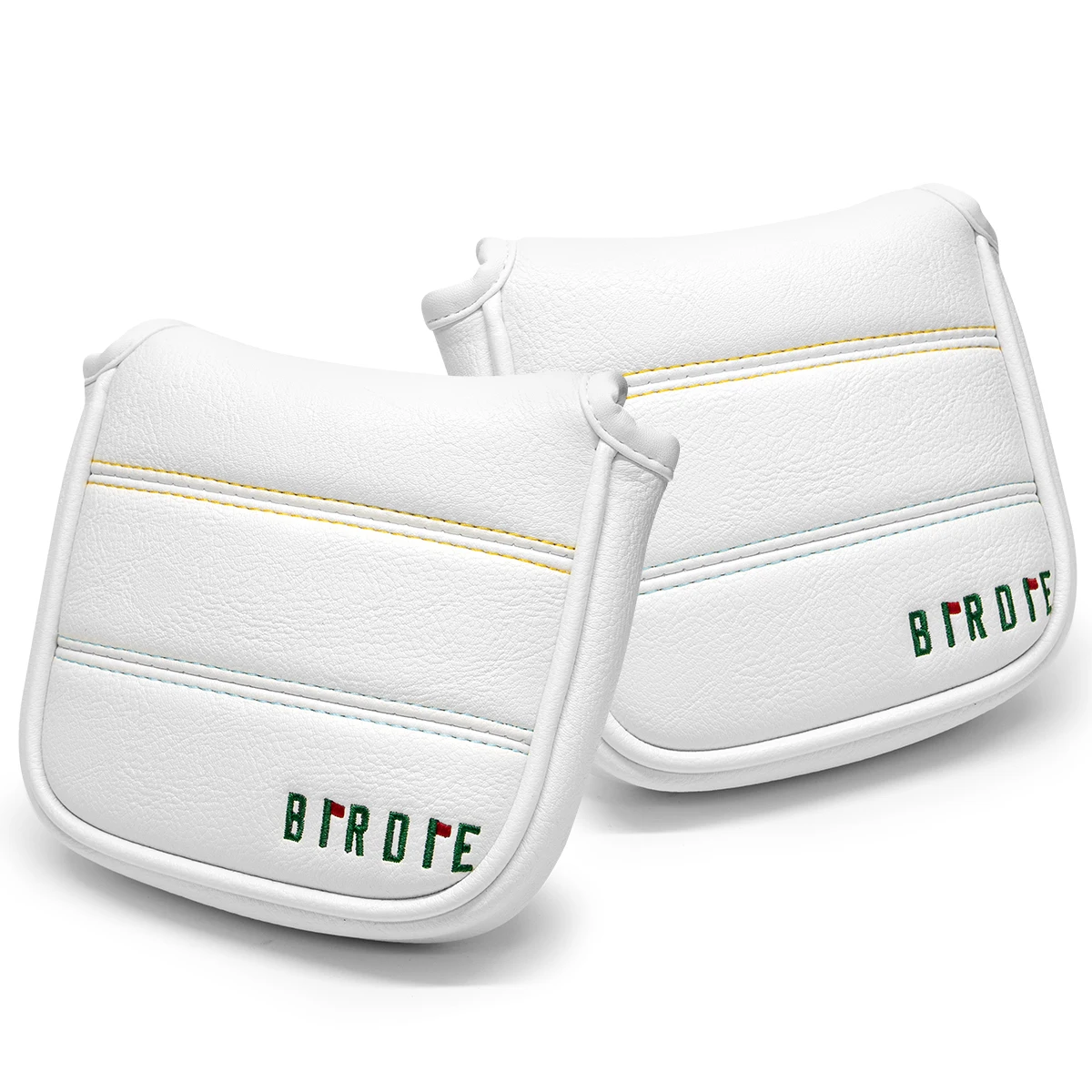 Hot Selling Golf Headcover Putter Magnetic Custom Logo Pu Leather Green Bridie Tag Golf Mallet Putter Cover