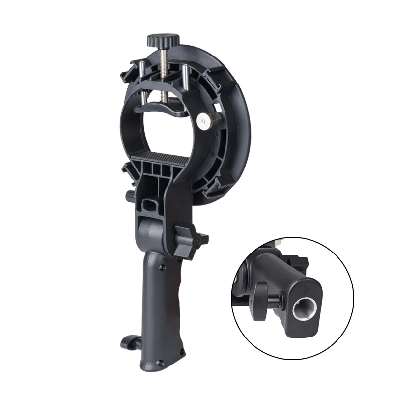 Kaliou Photography Portable S-type Bracket Stable Bowens S Mount Holder for Speedlite Flash Softbox Photo Studio Umbrella Mount