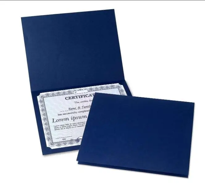 Custom Paper Diploma Folder Degree Certificate Cover with Logo