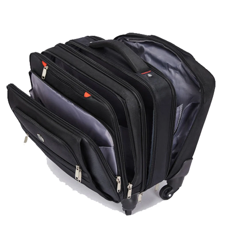 New 18-Inch Unisex Portable Pilot luggage Fabric Oxford Spinner Suitcase with Carry on Size for All Ages