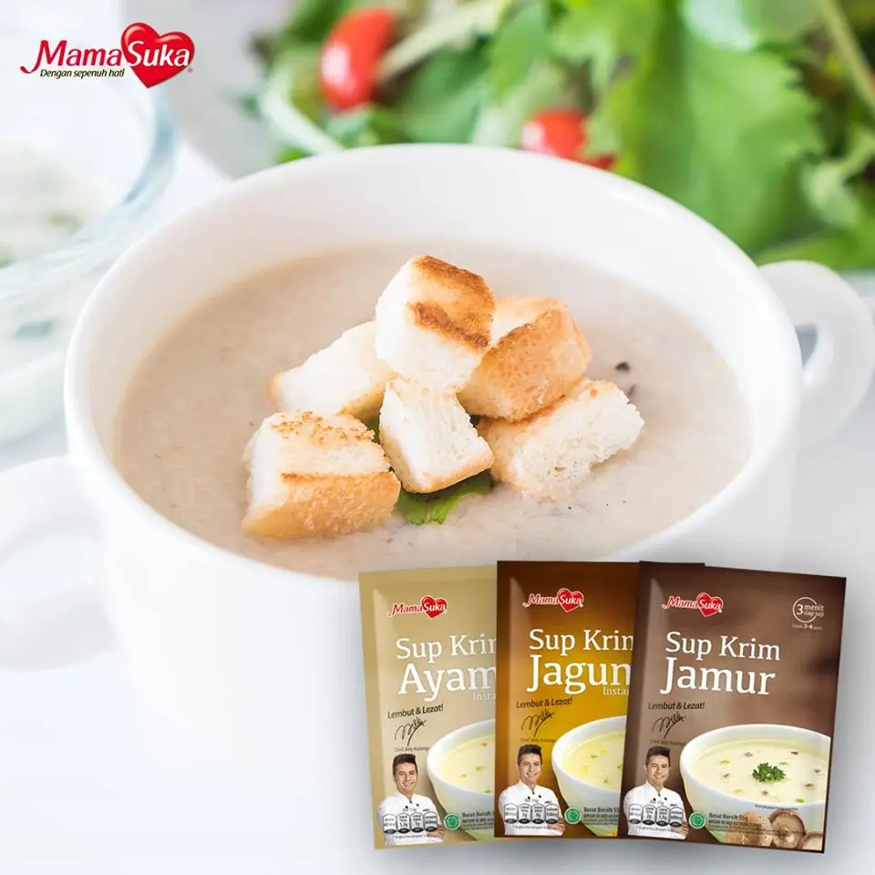 
Instant cream soup powder Corn, Chicken, Mushroom 