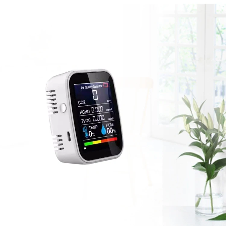 
Air quality monitor indoor outdoor 5 in 1 gas pollution carbon dioxide detector temperature humidity sensor co2 Meter portable 