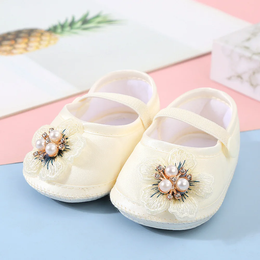 New style baby shoes headband set full month one year old with dress shoes crown hair accessories soft sole toddler shoes