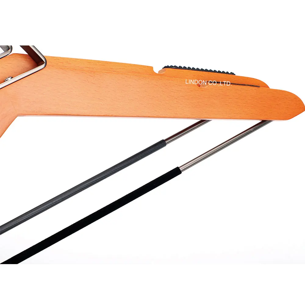 LINDON Fashionable Hanger Matt Cherry Anti-Slip Wooden Garment Suit Hangers for Shop Boutique Hotel