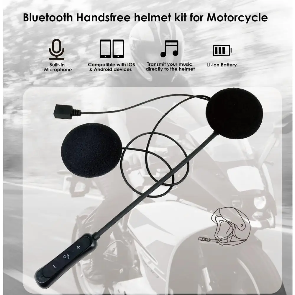  Bluetooth-гарнитура для шлема потоковой передачи музыки на мотоцикле и