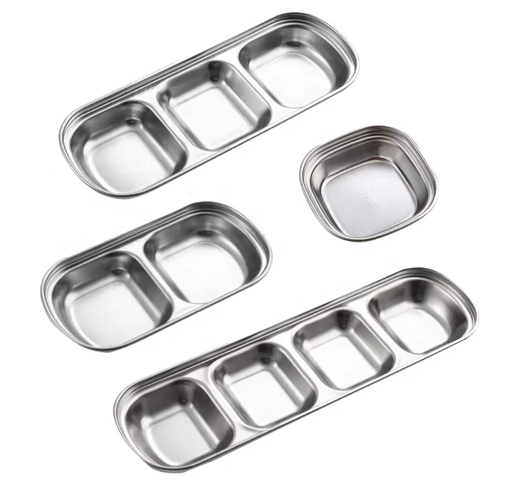 
SUS 304 Korean kimchi Horseradish Sauce Seasoning dish plate 
