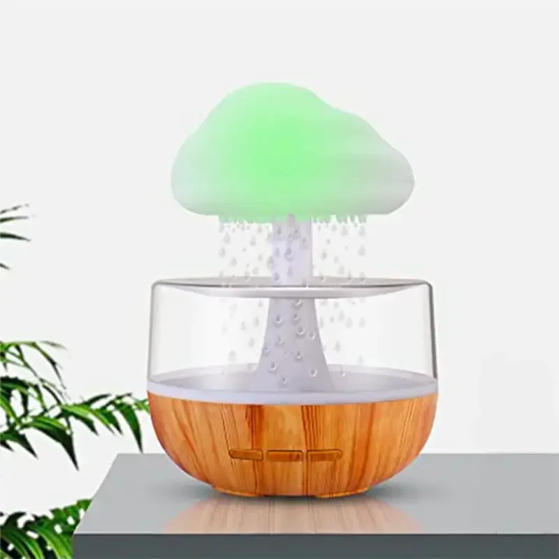 New Design Creative Desktop Rain Cloud Drop Light Relax Aromatherapy Humidifier and Diffuser USB Rain Cloud Air Humidifier