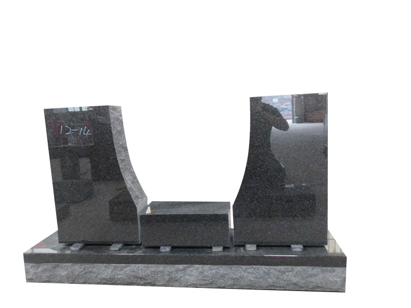 Black tombstones,double heart shaped headstone tombstone