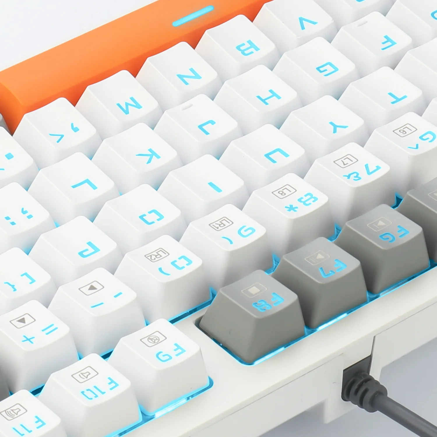 2021 Professional LED Backlit EYOOSO K620 White Gray Backlit Gaming Mechanical Keyboard Mechanical