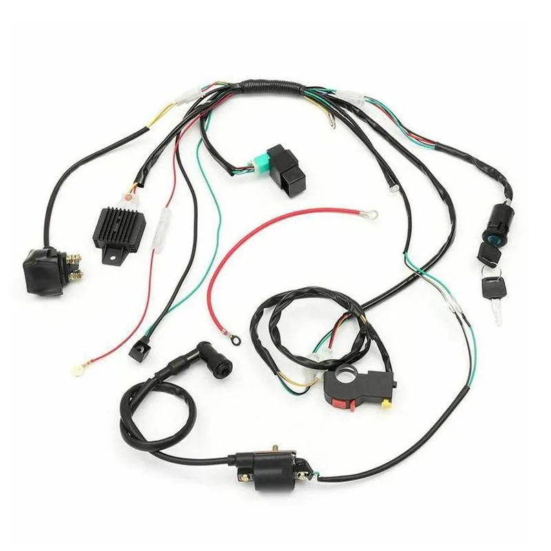 Manufacturer Custom Made motorcycle solenoid coil rectifier start vehicle wiring harness for PIT Quad Dirt Bike ATV