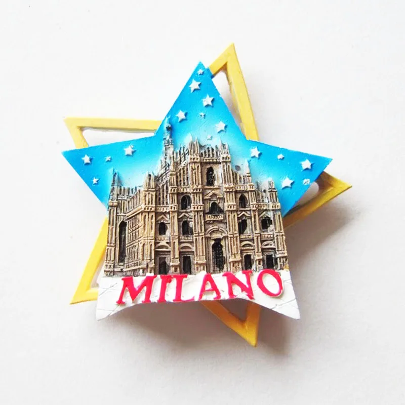 Tourist souvenir refrigerator Italian landmark Tower of Pisa piazza di spagna Milano Roma Sicilia Venice Gradara fridge magnet