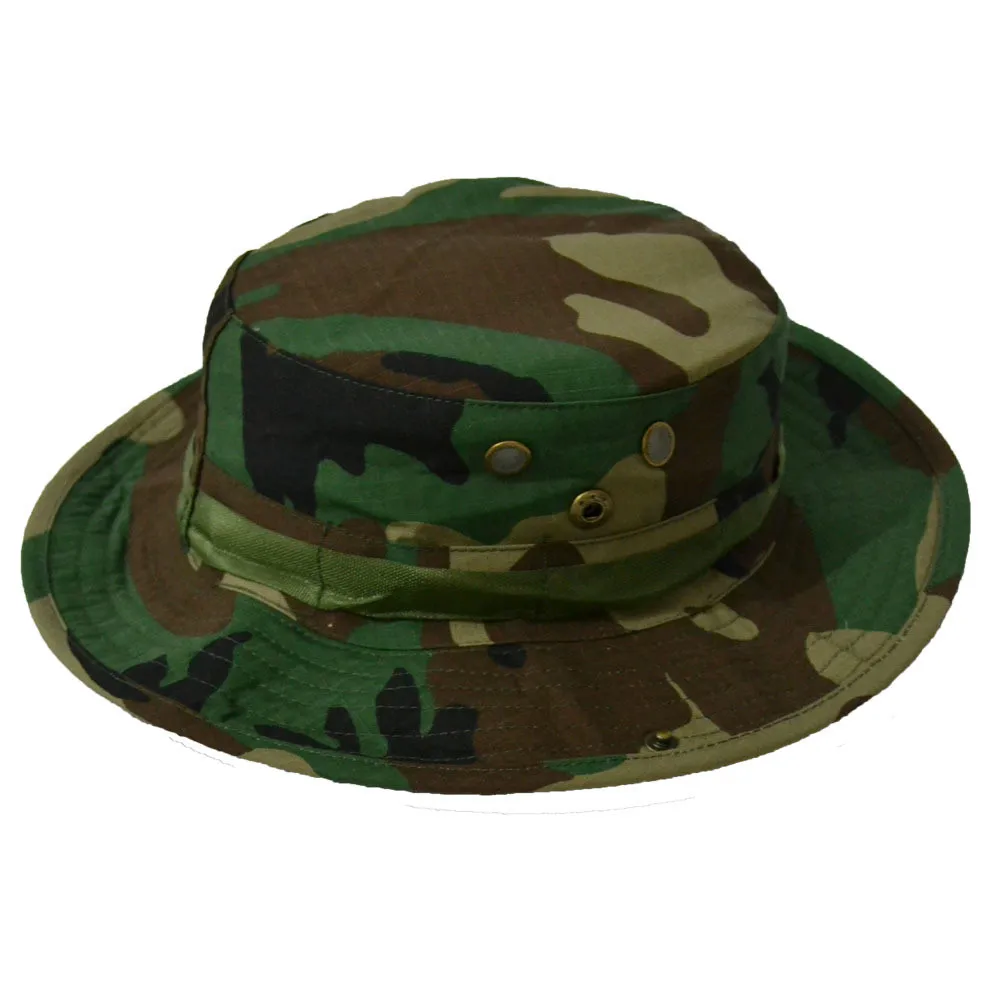 
Outdoor jungle hat camouflage fishing sun protection round brim military hat leisure mountaineering fisherman hat 