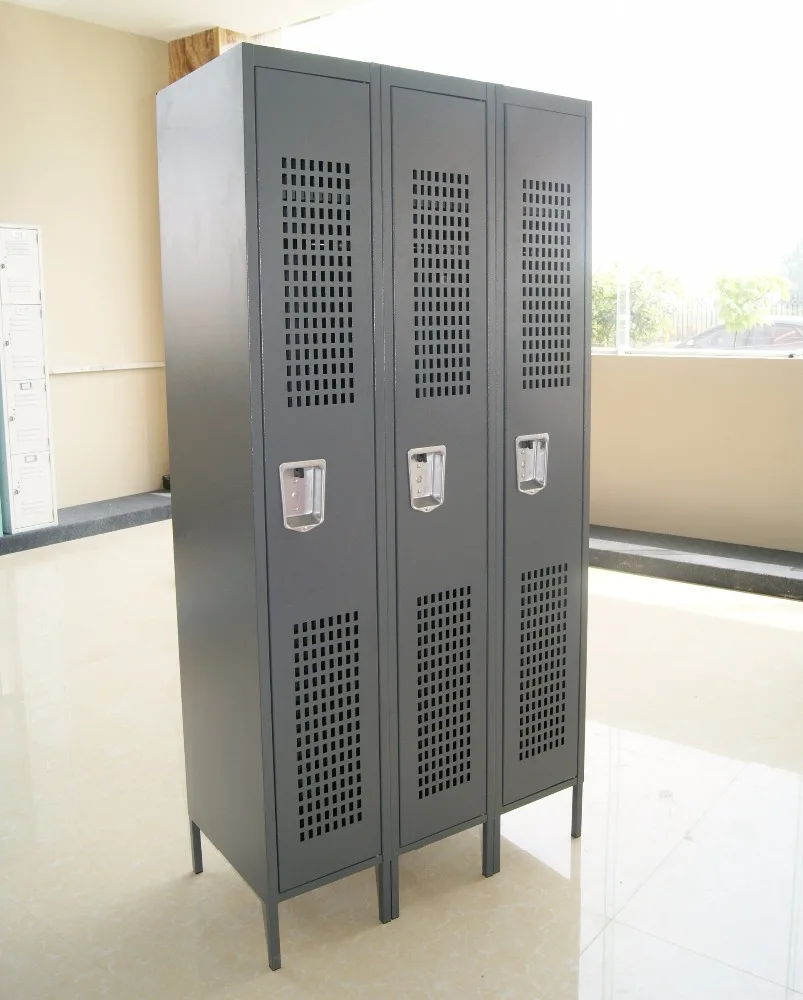 American Style Metal Staff Work Clothes Storage Locker Cabinets Changing Room Use 6 Door Steel Locker