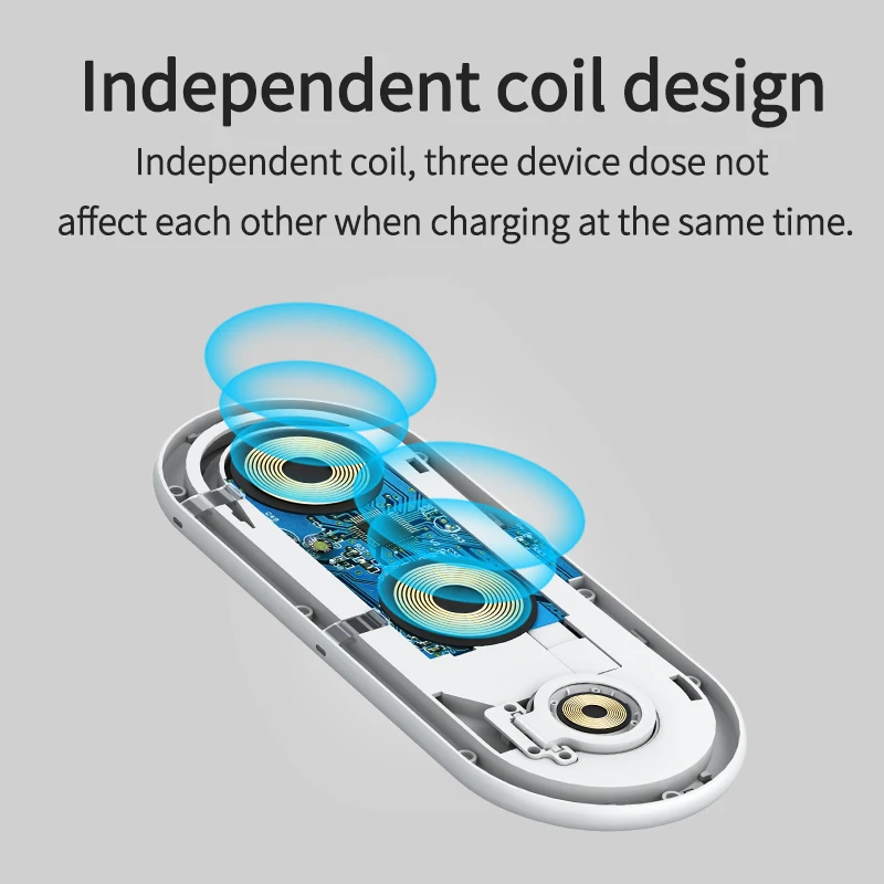 Latest 3 in 1 Fast Wireless Charger fo 15W New Desktop Charger for IOS Smart Phones Watches and Headsets/Earphones