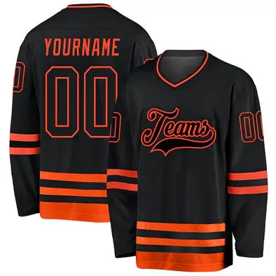 2024 New Design 100% Polyester Hockey Jersey Manufacturer Plus Size Jersey Hockey Ice Outdoor Sports Cheap Hockey Jerseys