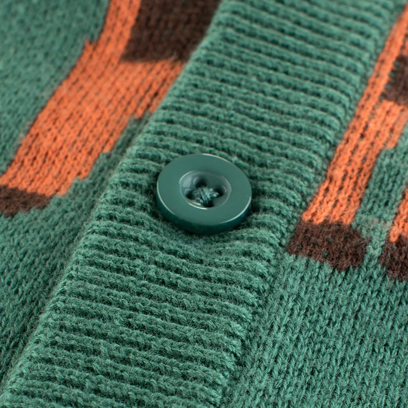 Custom Baby Knitted Clothes Autumn Winter Alpaca Pattern Kids Boys Girls Winter Knitted Cardigan