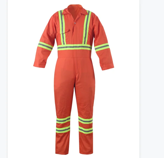 
High visible orange protective coverall with reflective tape highly protect for men GMC-2007 