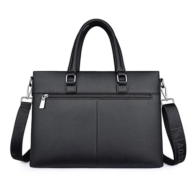 Free Sample fashionable styles black cowhide computer student laptop bag 15.6 inch women