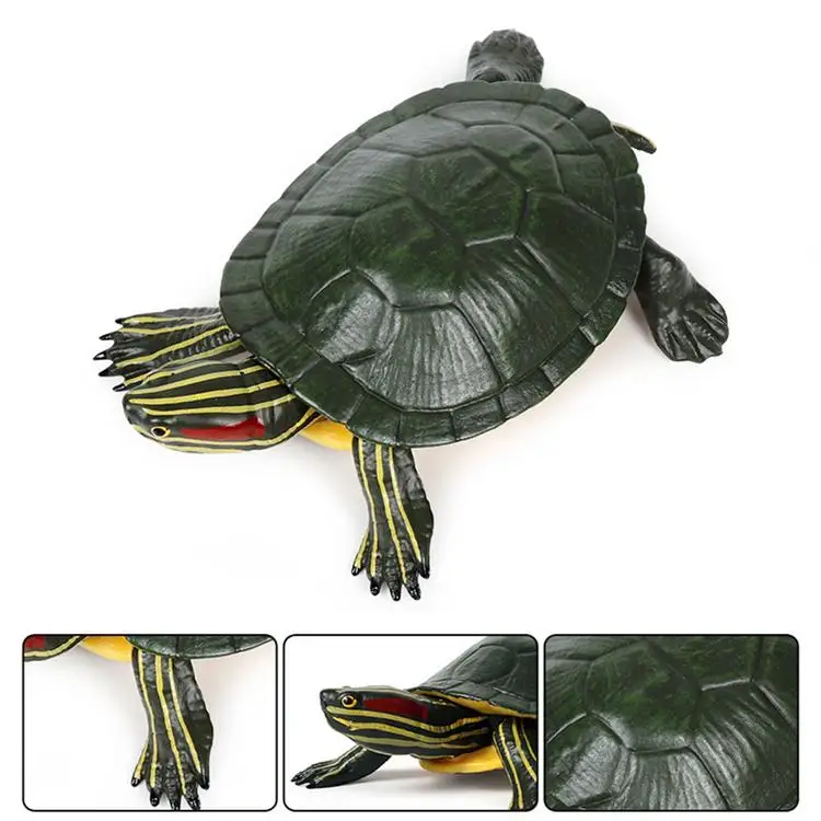 
5.5inch Brazilian Red-Eared Slider Turtle Tortoise Animal Toy Action PVC Figure Tortoise Turtle Model PVC Wild Life Animal Toy 