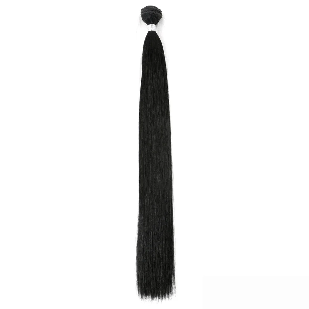 New Arrival Silky Straight Weave Heat Resistant Fiber Hair Extensions for Black Women Synthetic Hair Bundles  Long Straight Weft