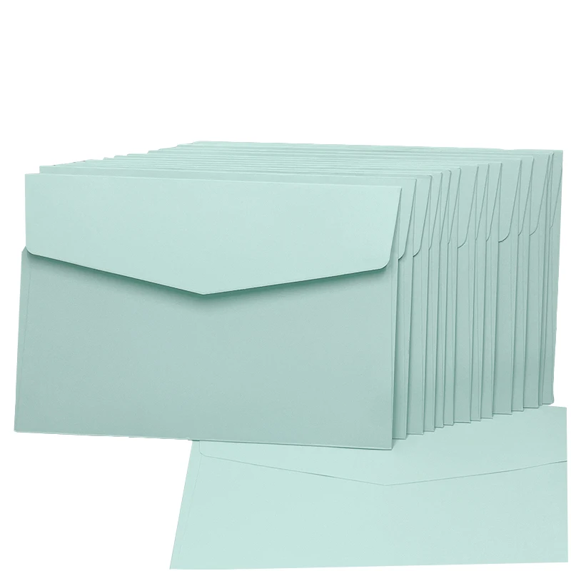 C6 11X16CM light blue custom paper envelope candy color post card envelope with custom logo