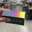 Holographic Foil Business Card Design and Print  black card stock gold foil silver foil calling cards