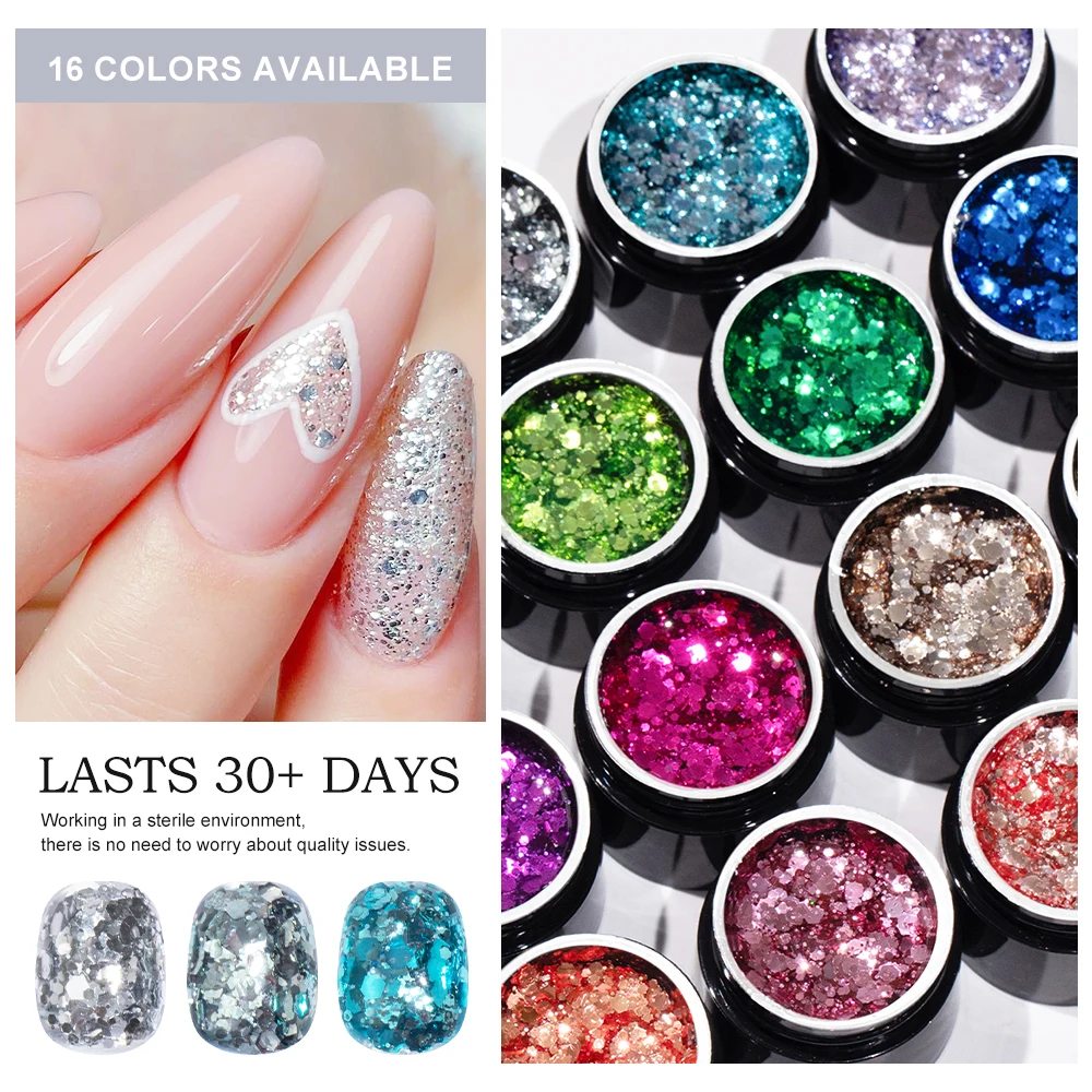 Moon Star Glitter Gel 1KG Diamond Nail Gel Polish Supper Shiny Glitter Gel In China Big Factory