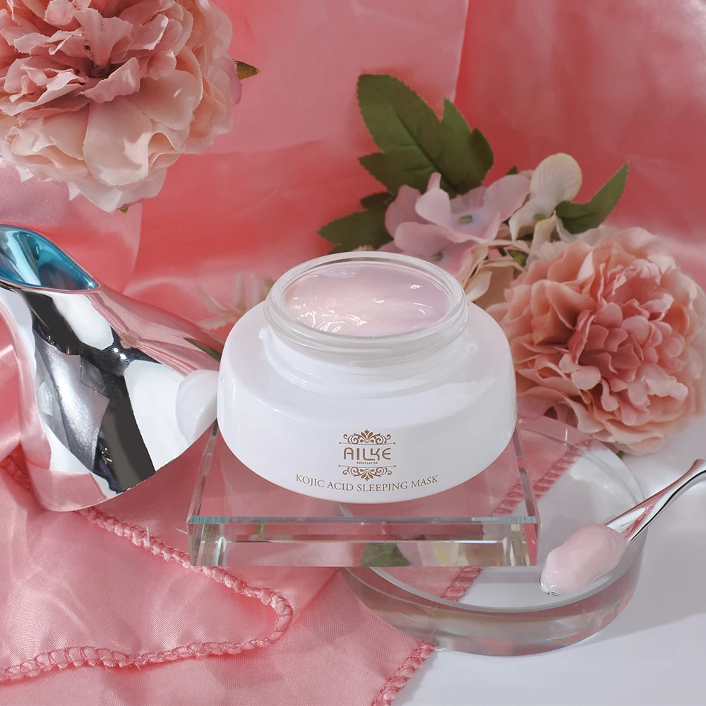 Ailke Rose Oil Sleeping Mask Whitening Moisturizer Kojic Acid Overnight Mud Face Sheet Mask