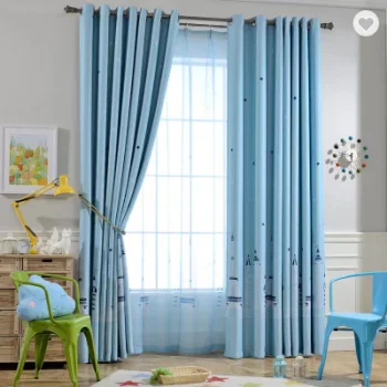 Factory Wholesale Cheap Price Embossed Blackout Stripe Curtain