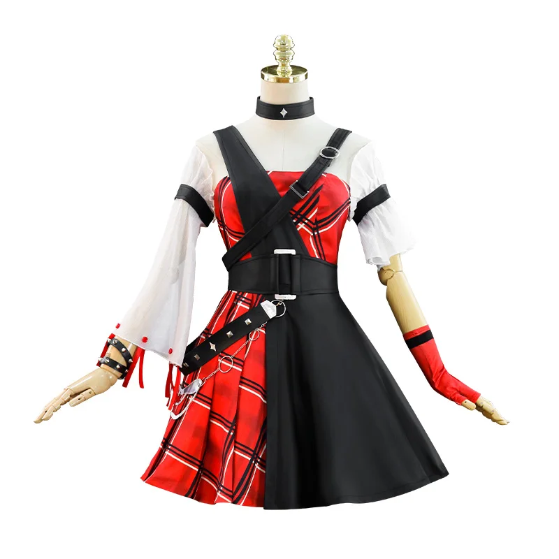 
2021 anime costume lolita dress cosplay red color Maid Outfit anime LOL game cospaly dress for girl 