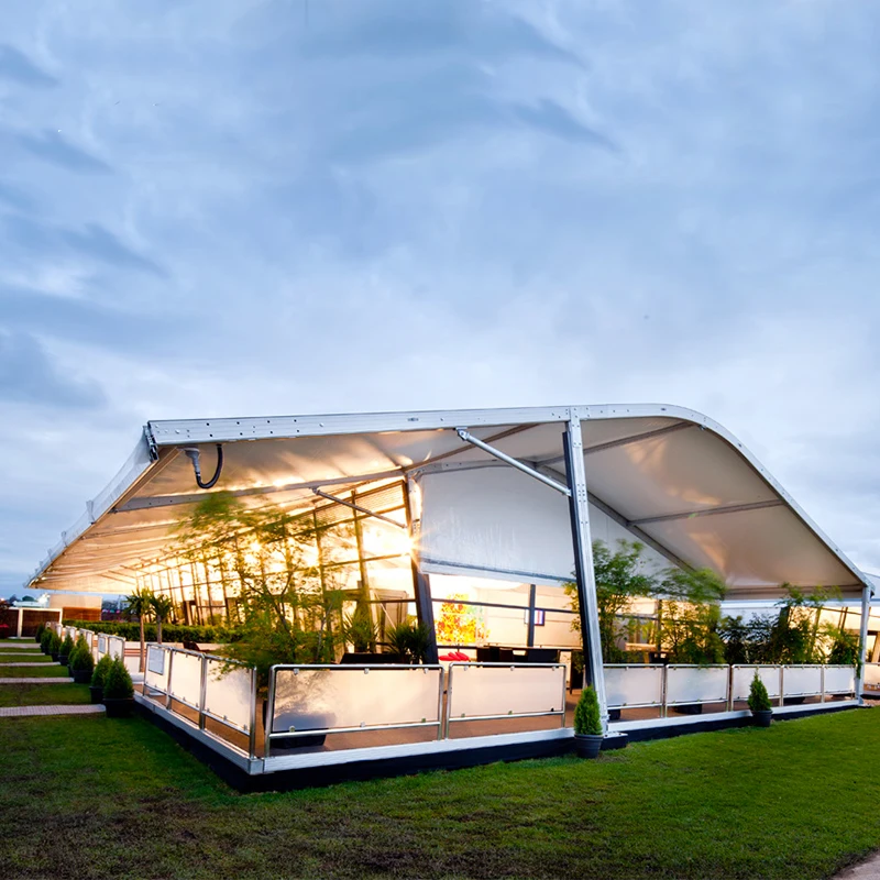 Temporary Building 25x80m Corporate Archy Marquee Tent With Glass Wall