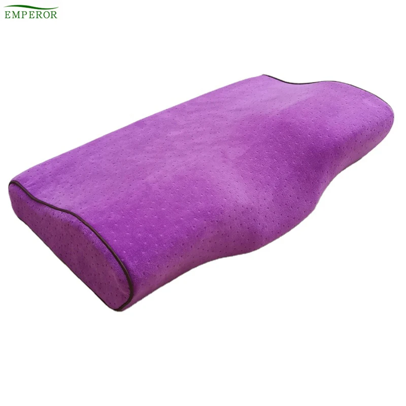 
Manufacturer wholesale custom brand pillows for sleeping Butterfly Shape Memory Foam Cervical Contour Pillow 