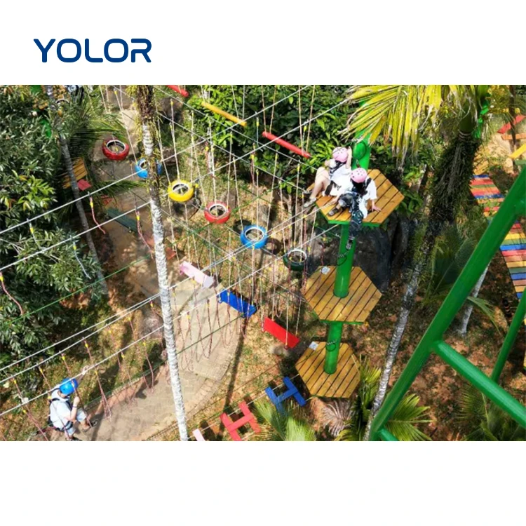 Children amusement park commercial trampoline park rope course obstacle course
