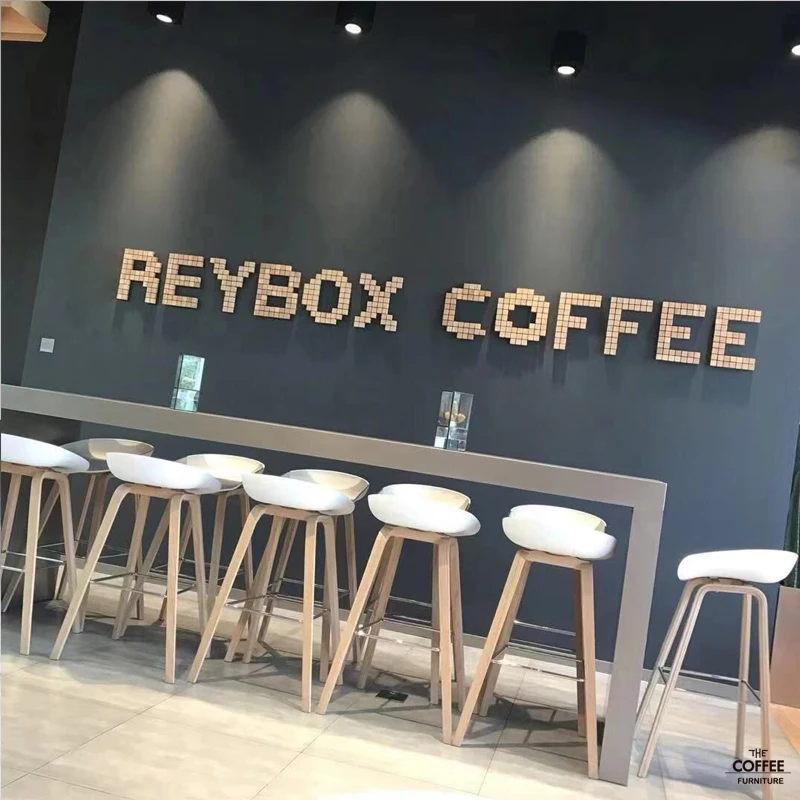 Retro Plastic Seat Restaurant Metal Bar Stool Chair