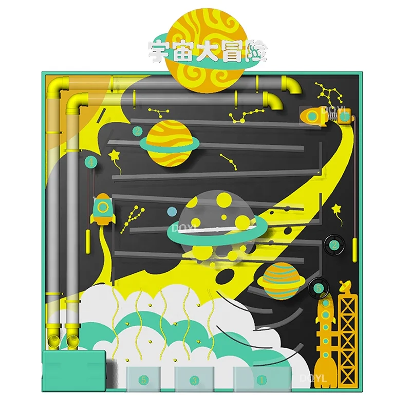 interactive tunnel maze kids amusement park ball pipe children indoor playground wall games  Pirate ship ball wall